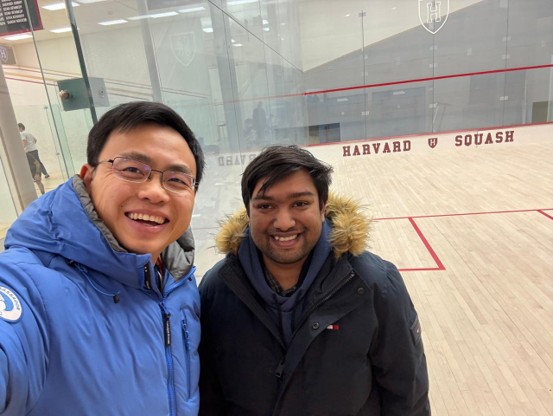Subir Majumder with Prof. Le Xie at Harvard University during his visiting postdoctoral fellowship appointment.